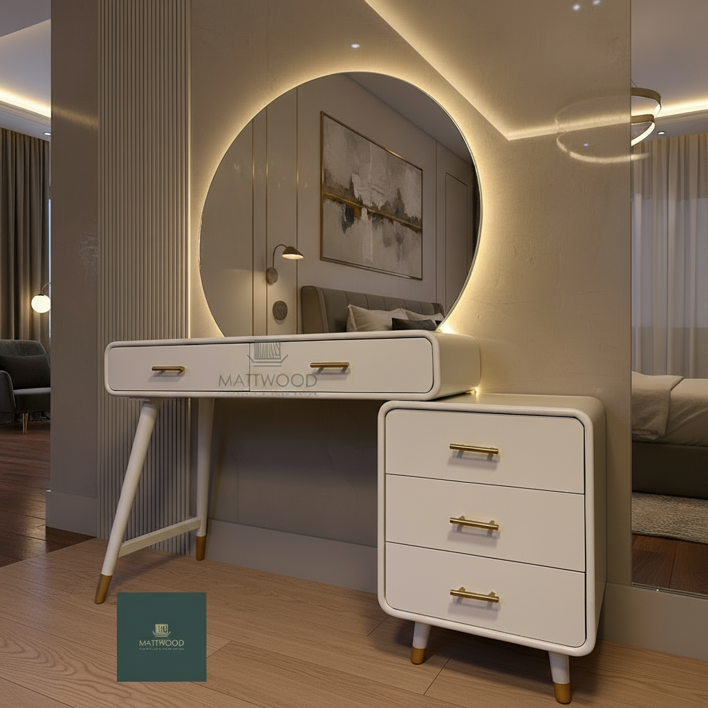 Porta makeup vanity with mirror