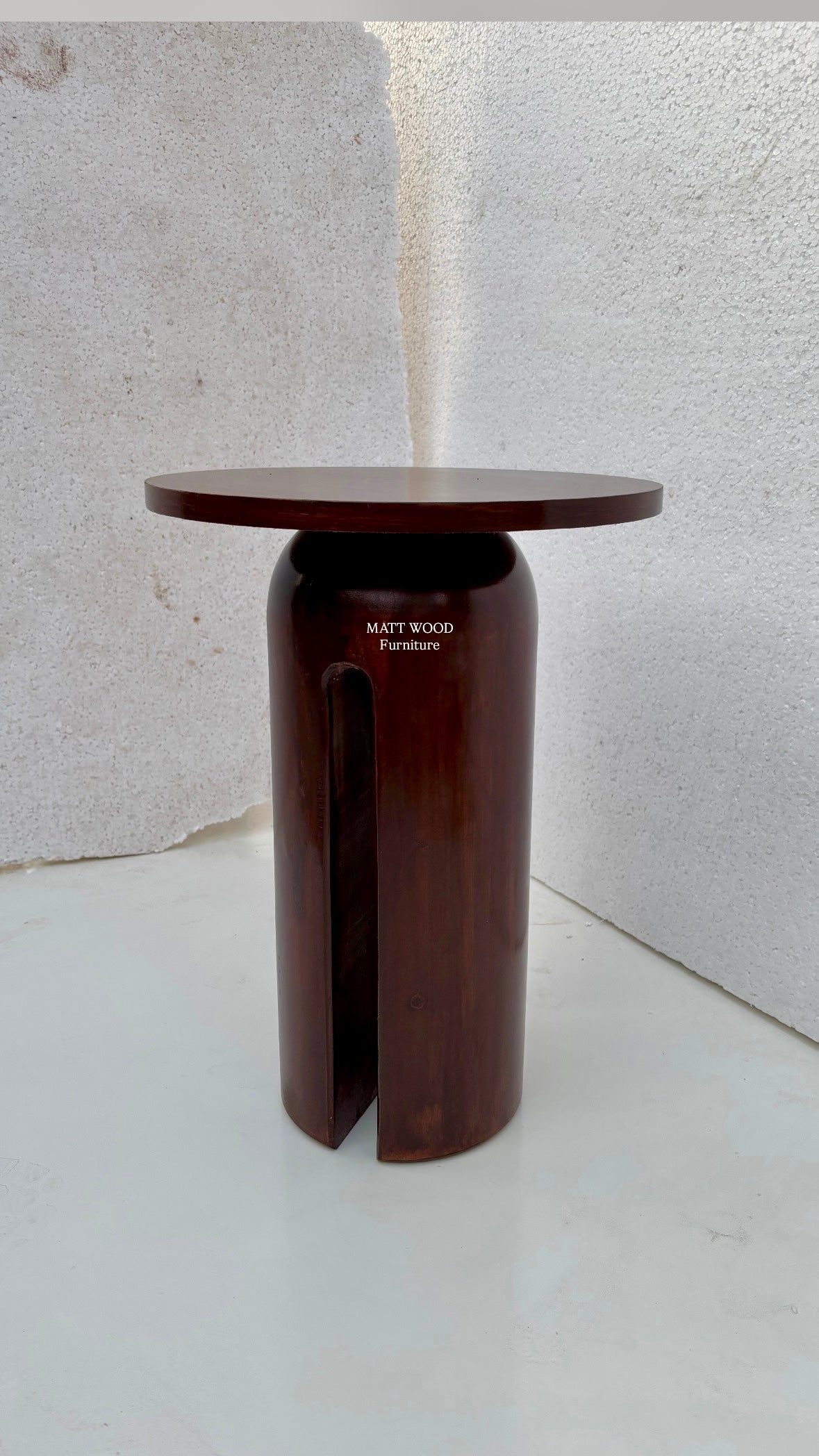 Solid wood end table