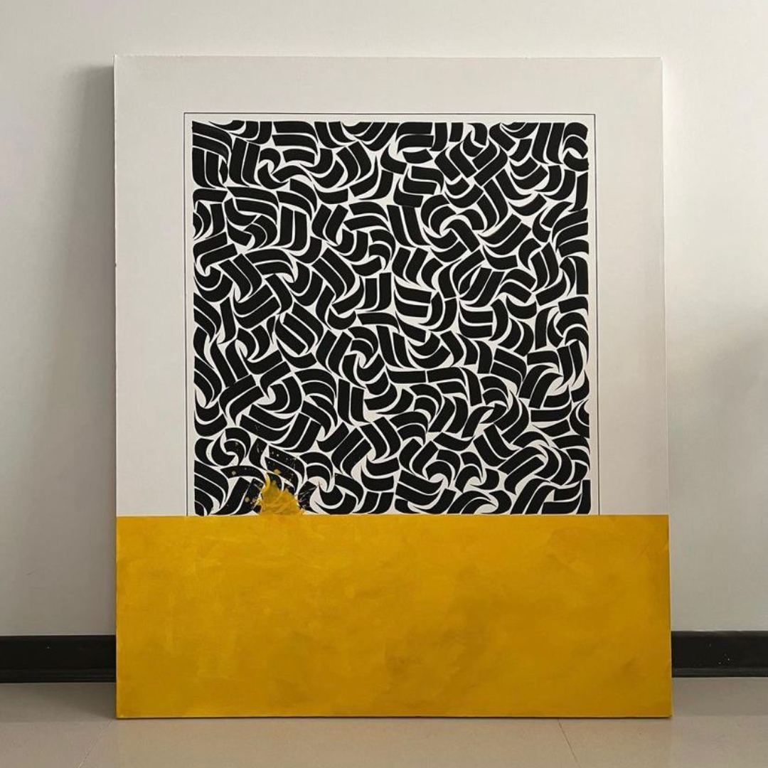 Ink Harmony Abstract Painting- 0007