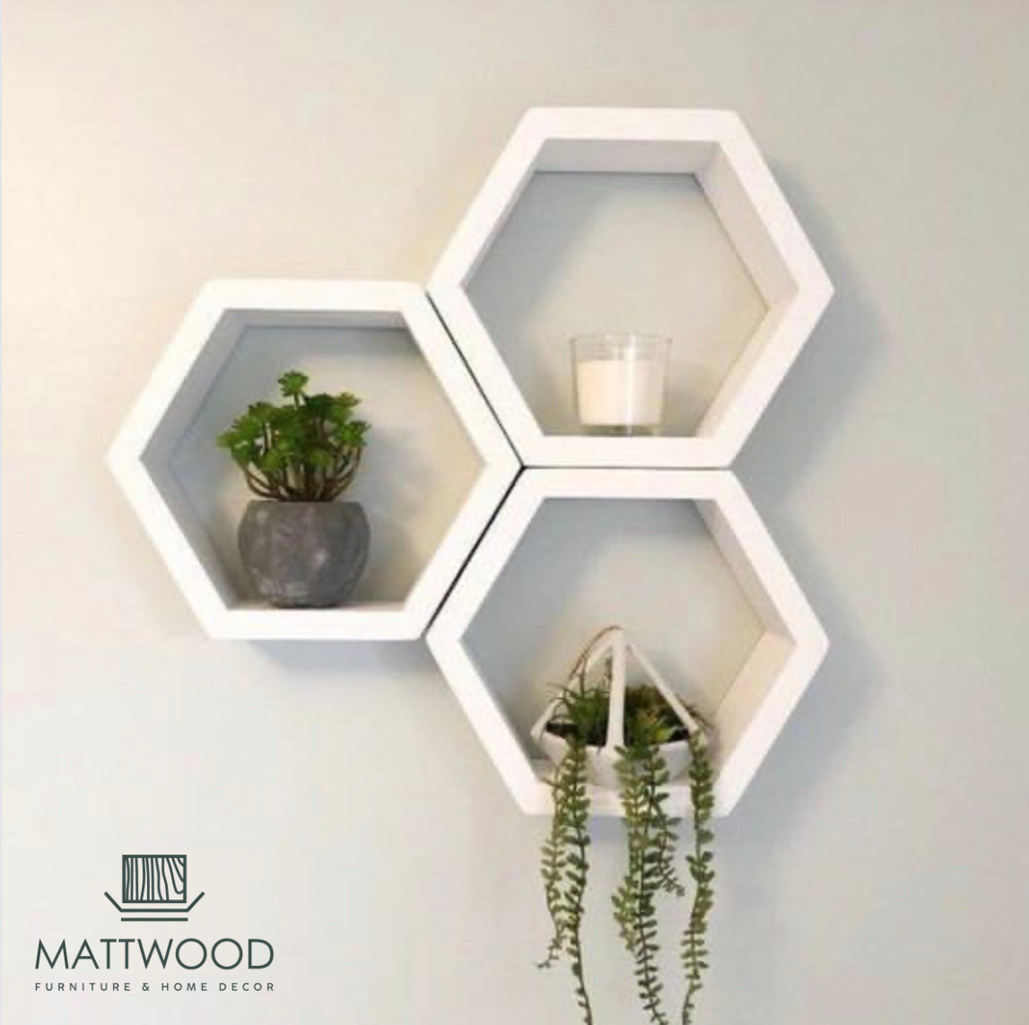 Hexa gone wall shelfs