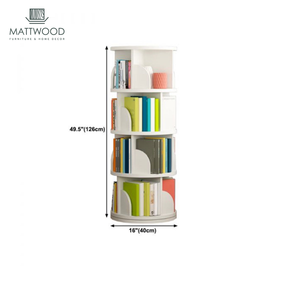 Rotating book rack