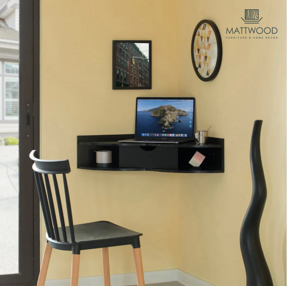 Mopane floating desk