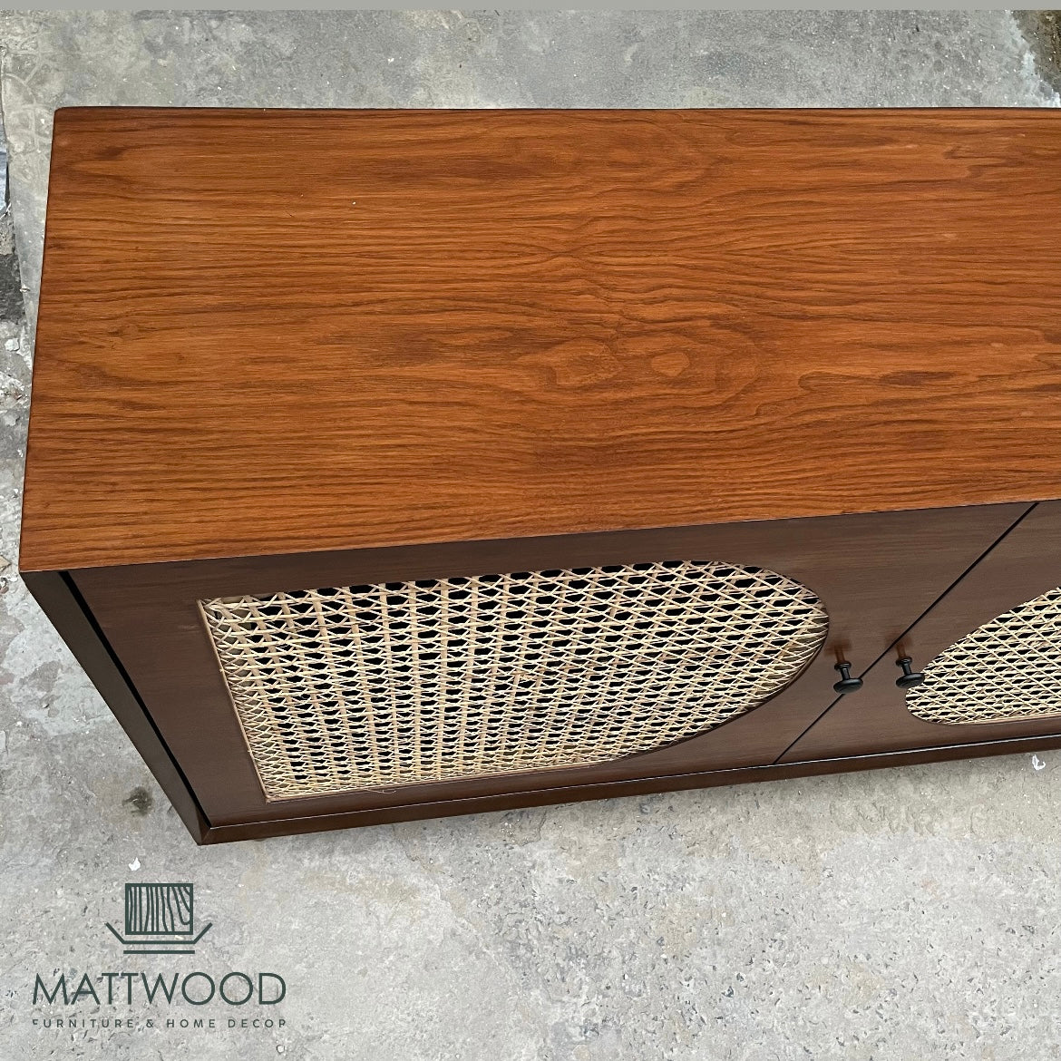 Rattan sideboard console