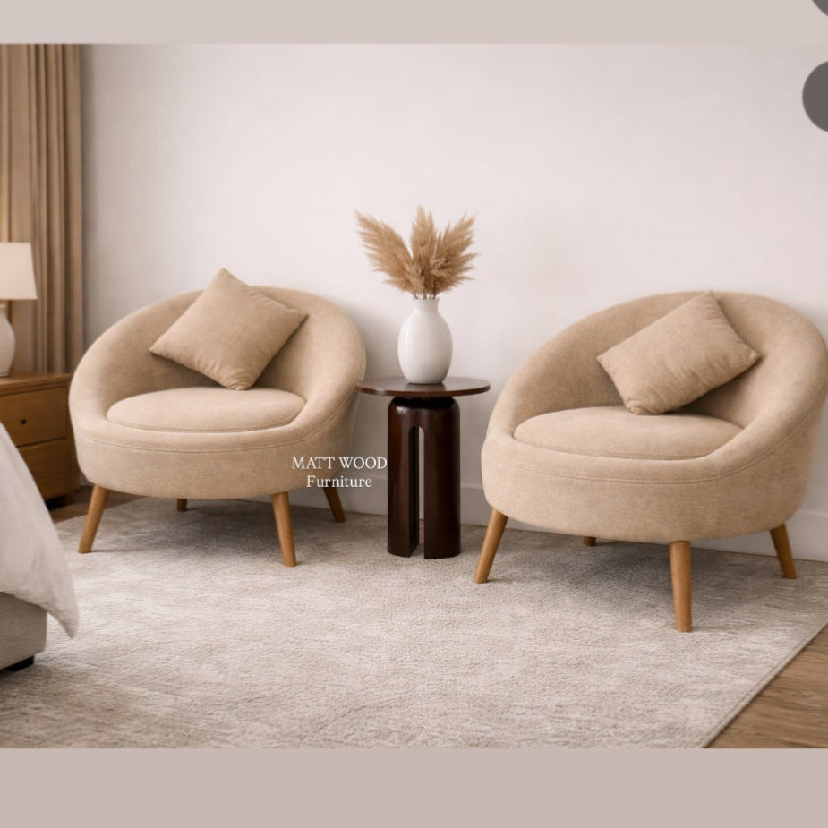 Circle chairs pair