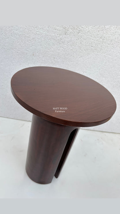 Solid wood end table