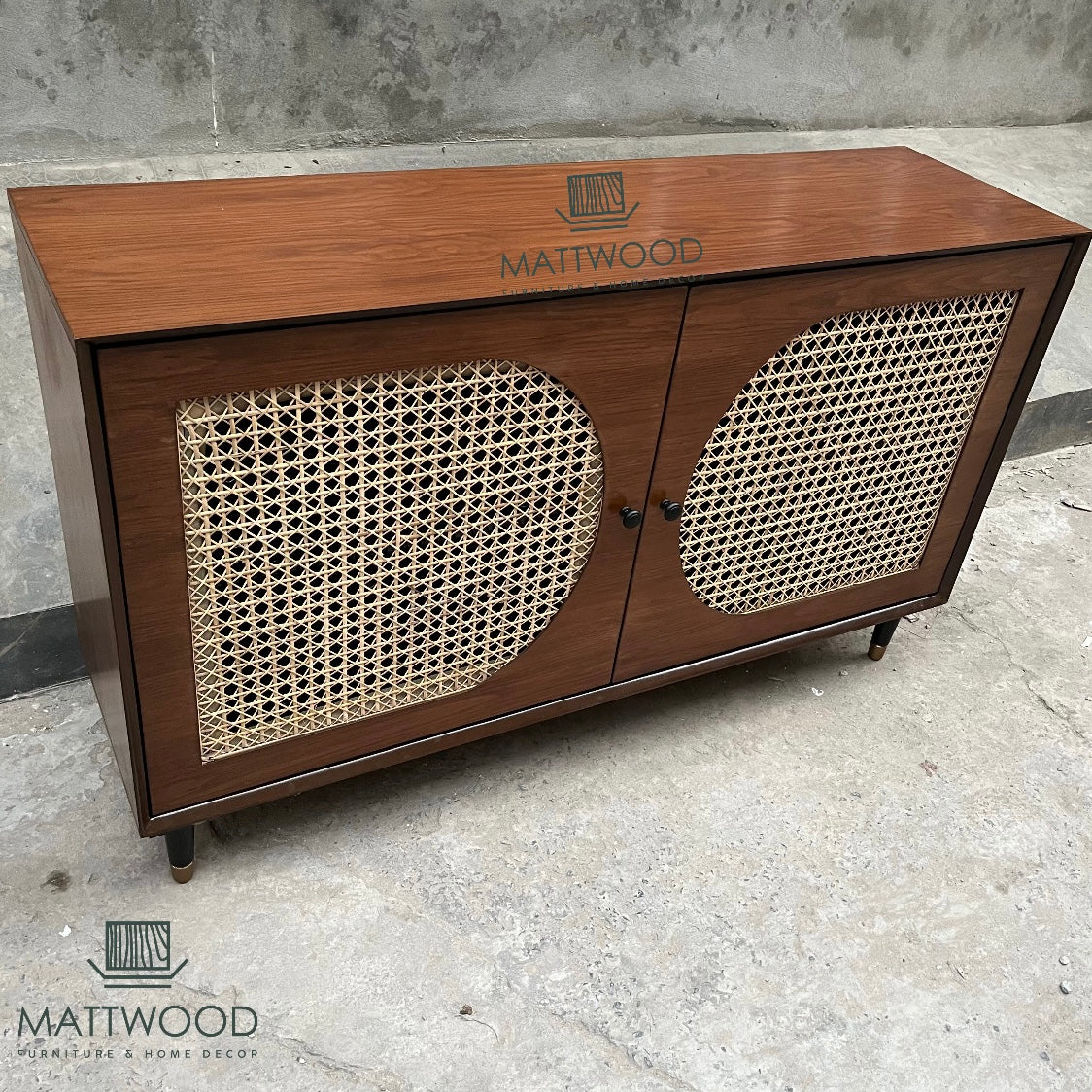 Rattan sideboard console