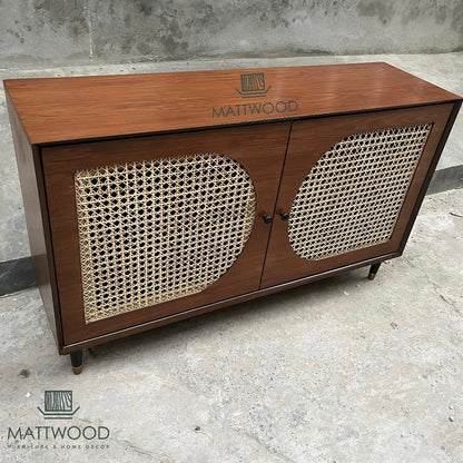 Rattan sideboard console