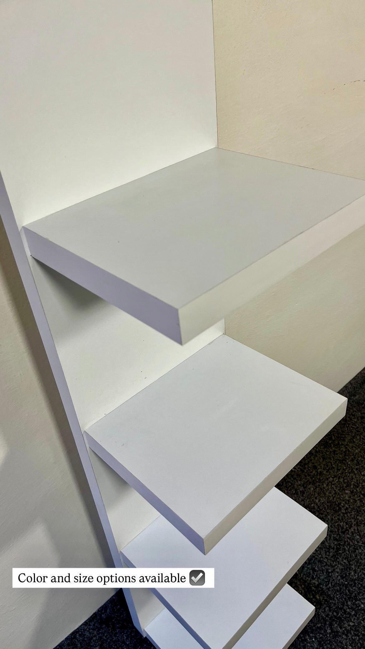 Ladder wall shelf