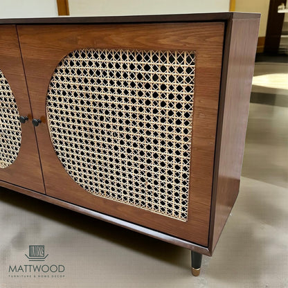 Rattan sideboard console