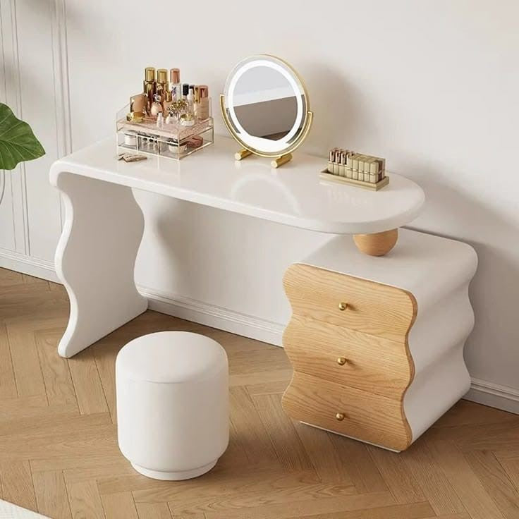 Wavy makeup vanity