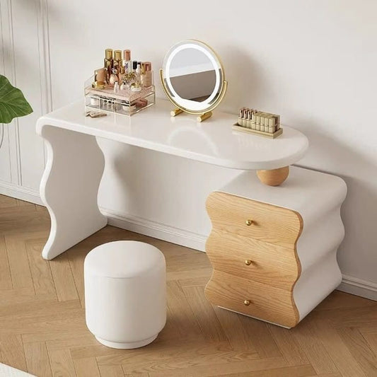 Wavy makeup vanity