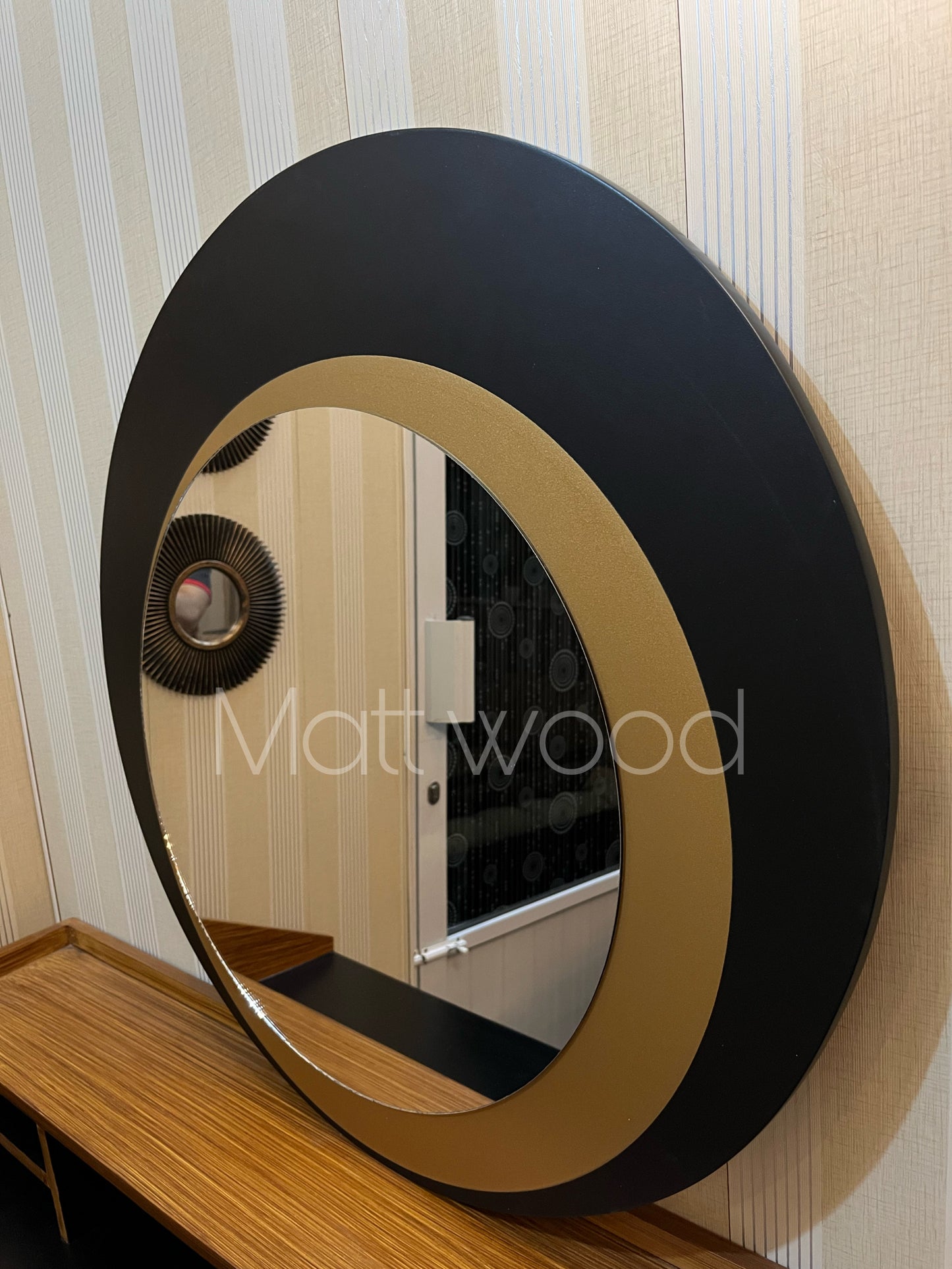 Gold moon mirror