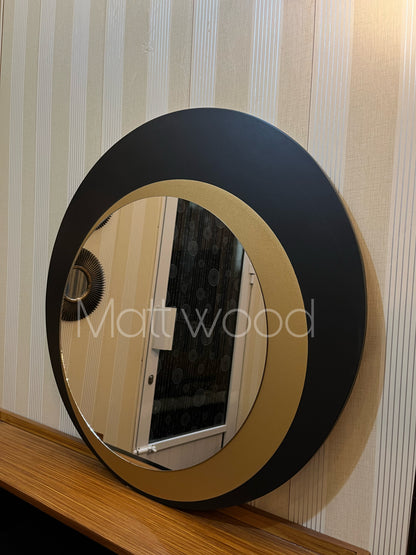 Gold moon mirror