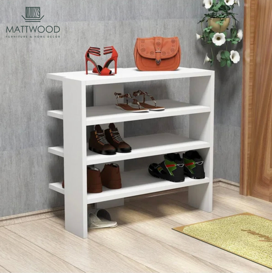 Entryway shoe rack