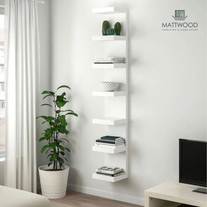 Ladder wall shelf